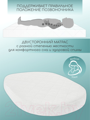 Матрас в кроватку Amarobaby Soft Dream Ellipse 75x125х10