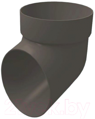 Колено трубы водосточной Grand Line ПВХ сливное RAL 7024 - фото