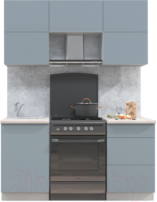 Готовая кухня Интерлиния Мила Матте 1.6 Б - фото