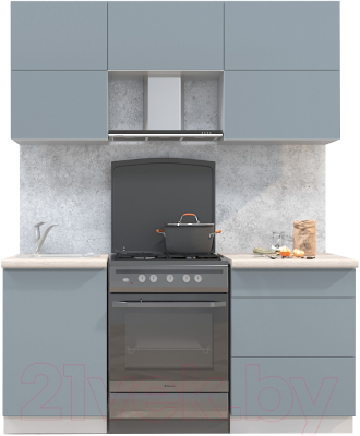 Готовая кухня Интерлиния Мила Матте 1.7 Б - фото