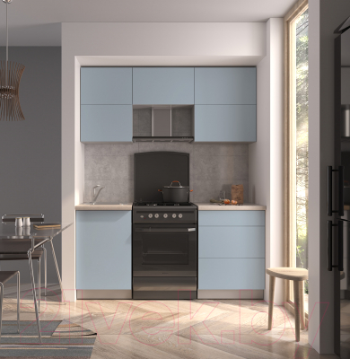 Готовая кухня Интерлиния Мила Матте 1.7 Б