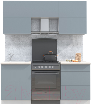 Готовая кухня Интерлиния Мила Матте 1.8 Б - фото