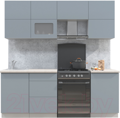 Готовая кухня Интерлиния Мила Матте 2.1 Б - фото