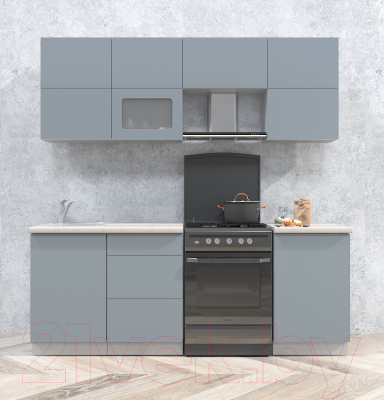 Готовая кухня Интерлиния Мила Матте 2.1 Б