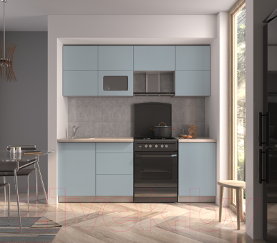 Готовая кухня Интерлиния Мила Матте 2.1 Б