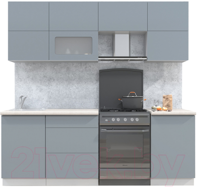 Готовая кухня Интерлиния Мила Матте 2.2 Б  - фото