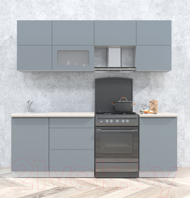 Готовая кухня Интерлиния Мила Матте 2.2 Б 