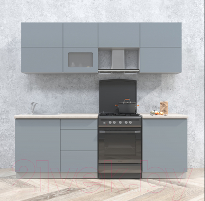 Готовая кухня Интерлиния Мила Матте 2.3 Б