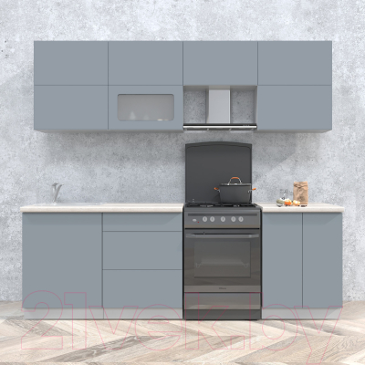 Готовая кухня Интерлиния Мила Матте 2.4 Б