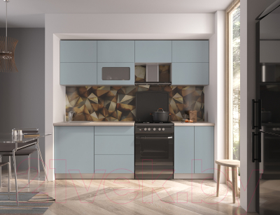 Готовая кухня Интерлиния Мила Матте 2.4 Б