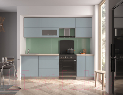 Готовая кухня Интерлиния Мила Матте 2.5 Б