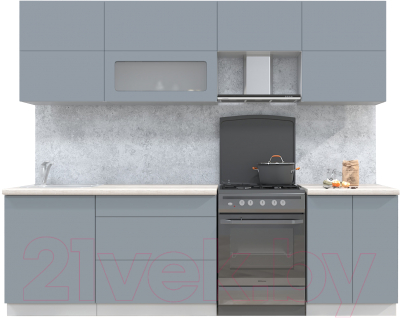 Готовая кухня Интерлиния Мила Матте 2.6 Б - фото