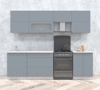 Готовая кухня Интерлиния Мила Матте 2.6 Б