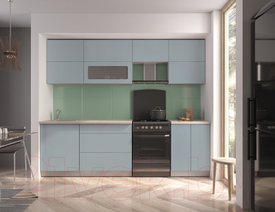 Готовая кухня Интерлиния Мила Матте 2.6 Б