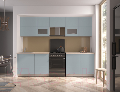 Готовая кухня Интерлиния Мила Матте 2.7 Б