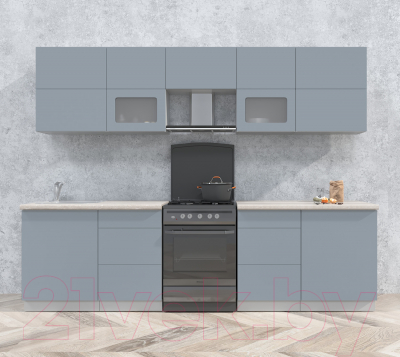 Готовая кухня Интерлиния Мила Матте 2.8 Б