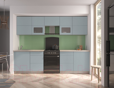 Готовая кухня Интерлиния Мила Матте 2.8 Б