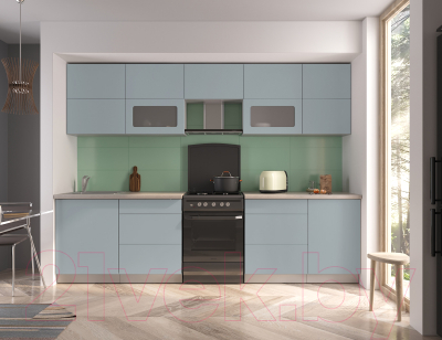 Готовая кухня Интерлиния Мила Матте 2.9 Б