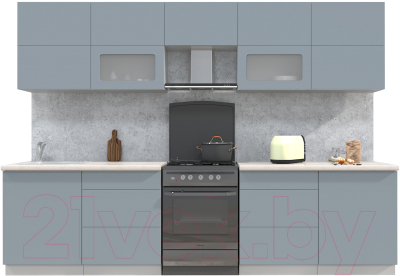 Готовая кухня Интерлиния Мила Матте 3.0 Б - фото