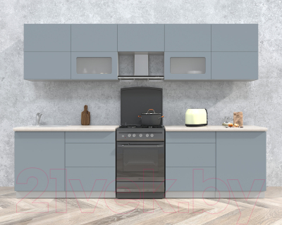 Готовая кухня Интерлиния Мила Матте 3.0 Б