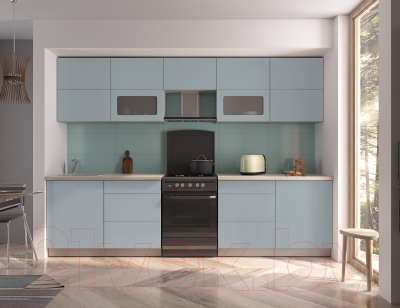 Готовая кухня Интерлиния Мила Матте 3.0 Б