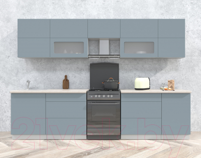 Готовая кухня Интерлиния Мила Матте 3.1 Б