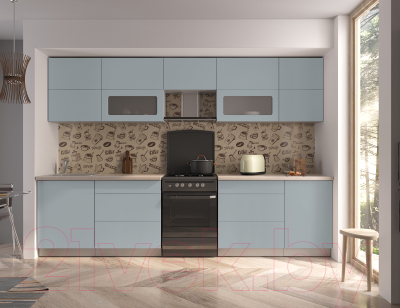 Готовая кухня Интерлиния Мила Матте 3.1 Б