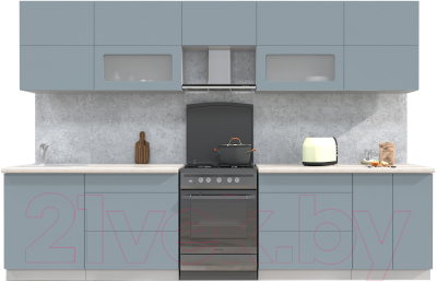 Готовая кухня Интерлиния Мила Матте 3.2 Б - фото