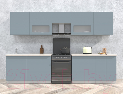 Готовая кухня Интерлиния Мила Матте 3.2 Б