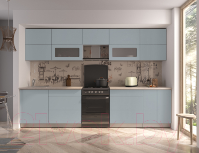 Готовая кухня Интерлиния Мила Матте 3.2 Б