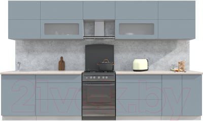 Готовая кухня Интерлиния Мила Матте 3.5 Б - фото