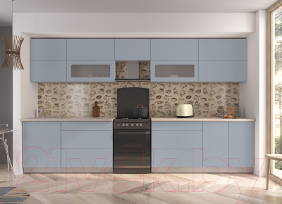 Готовая кухня Интерлиния Мила Матте 3.6 Б