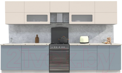 Готовая кухня Интерлиния Мила Матте 3.5 Б - фото