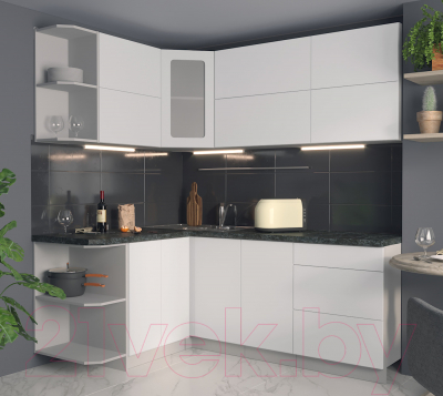Готовая кухня Интерлиния Мила Матте 1.5x2.0 А левая