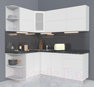 Готовая кухня Интерлиния Мила Матте 1.5x2.0 А левая