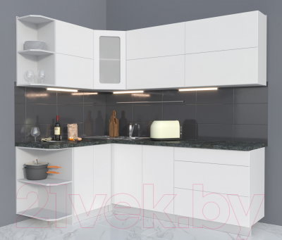 Готовая кухня Интерлиния Мила Матте 1.5x2.2 А левая