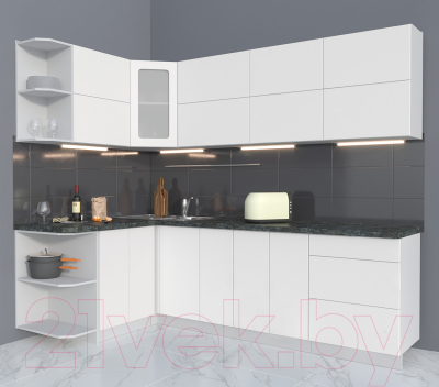 Готовая кухня Интерлиния Мила Матте 1.5x2.5 А левая