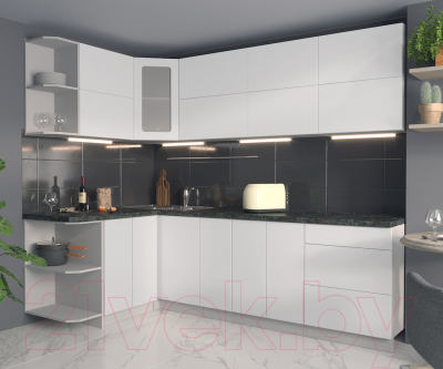 Готовая кухня Интерлиния Мила Матте 1.5x2.5 А левая