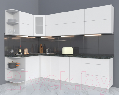 Готовая кухня Интерлиния Мила Матте 1.5x2.7 А левая