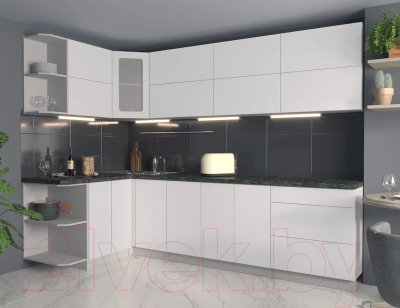 Готовая кухня Интерлиния Мила Матте 1.5x2.8 А левая