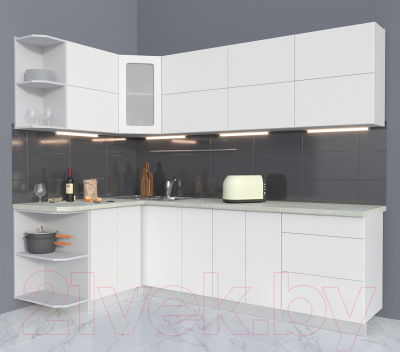 Готовая кухня Интерлиния Мила Матте 1.5x2.5 А левая