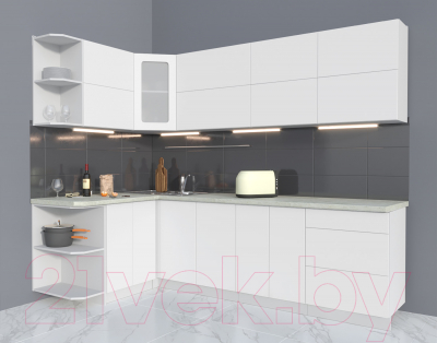 Готовая кухня Интерлиния Мила Матте 1.5x2.6 А левая