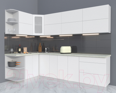 Готовая кухня Интерлиния Мила Матте 1.5x2.7 А левая