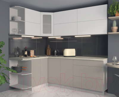 Готовая кухня Интерлиния Мила Матте 1.5x2.2 А левая