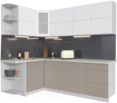 Готовая кухня Интерлиния Мила Матте 1.5x2.3 А левая - фото