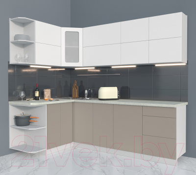 Готовая кухня Интерлиния Мила Матте 1.5x2.4 А левая