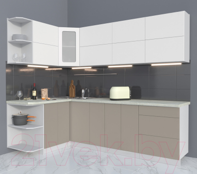Готовая кухня Интерлиния Мила Матте 1.5x2.5 А левая