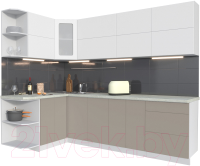 Готовая кухня Интерлиния Мила Матте 1.5x2.6 А левая - фото