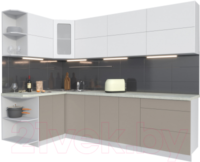 Готовая кухня Интерлиния Мила Матте 1.5x2.7 А левая - фото