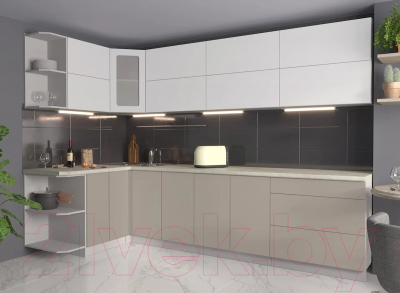 Готовая кухня Интерлиния Мила Матте 1.5x3.0 А левая